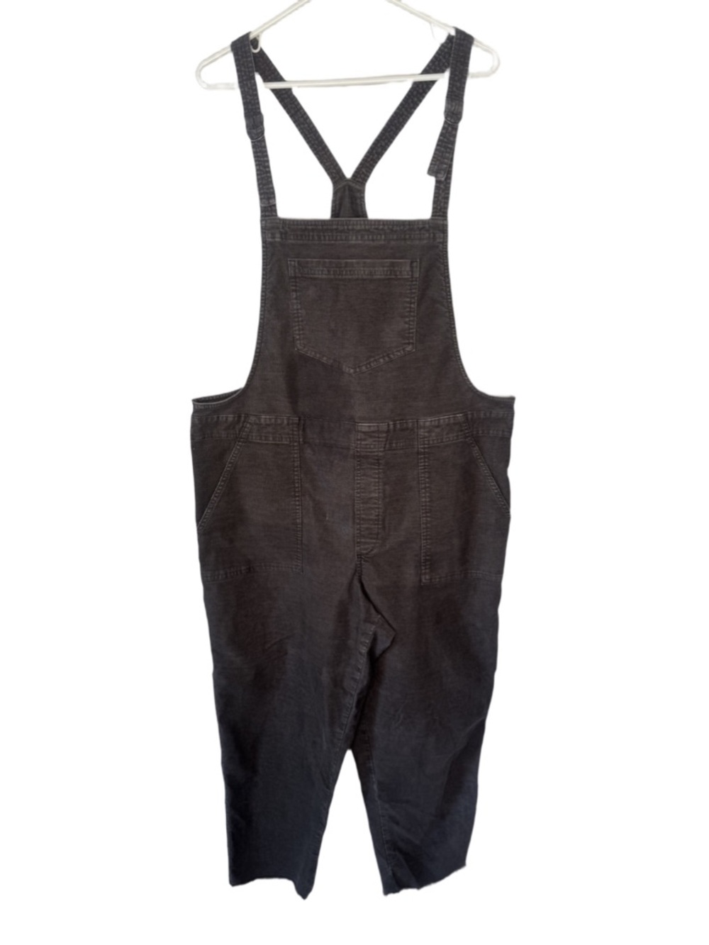 American Eagle Outfitters Grey Corduroy Overalls Jumpsuit